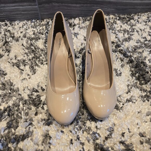 George Brand Nude Patent Pointed Toe Kitten Heels - Size 9 (EUC) - Picture 2 of 4